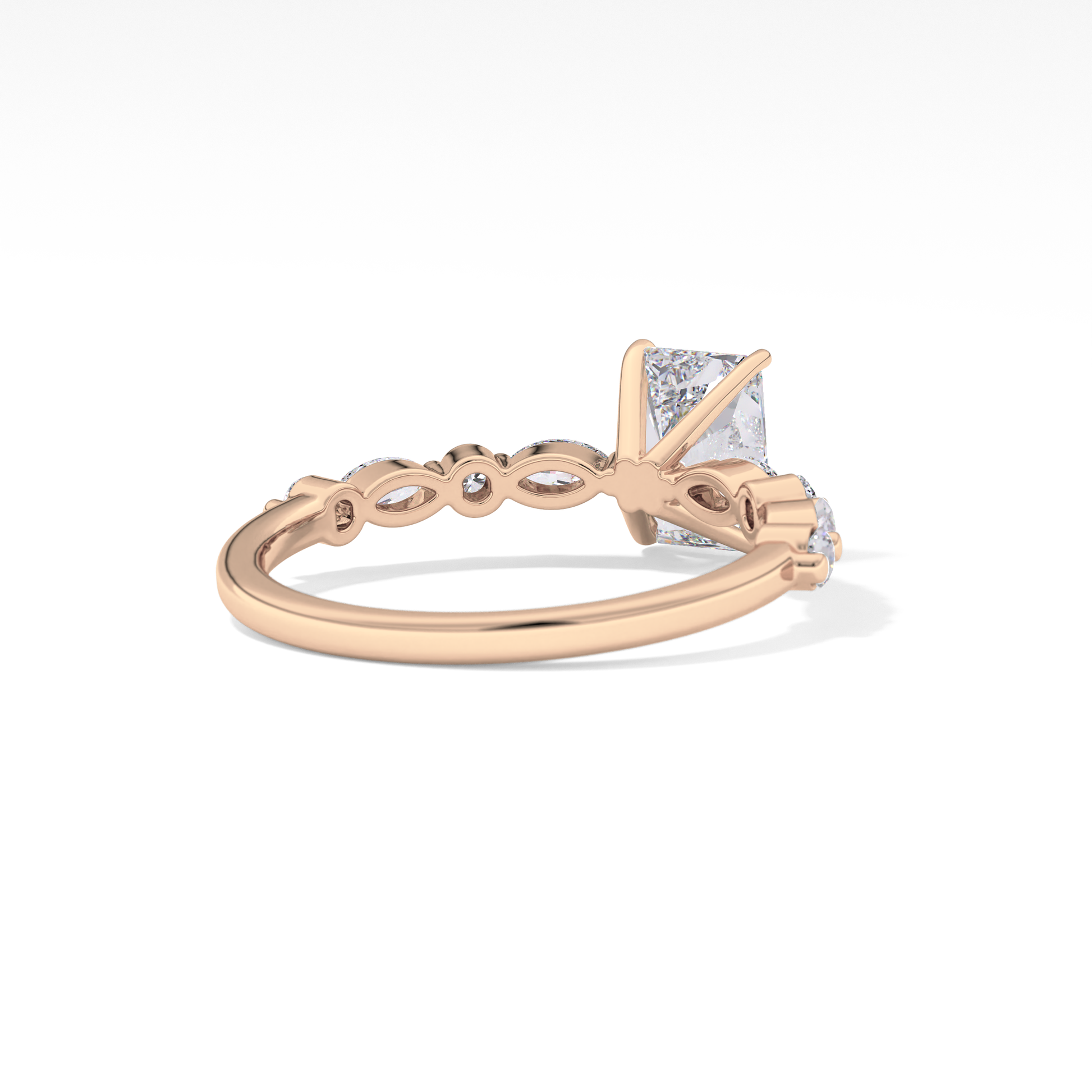 Radiant Pave Lab Grown Diamond Engagement Ring
