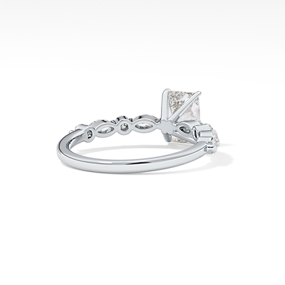 Radiant Pave Lab Grown Diamond Engagement Ring