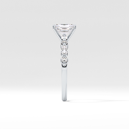 Radiant Pave Lab Grown Diamond Engagement Ring