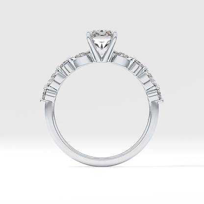Radiant Pave Lab Grown Diamond Engagement Ring