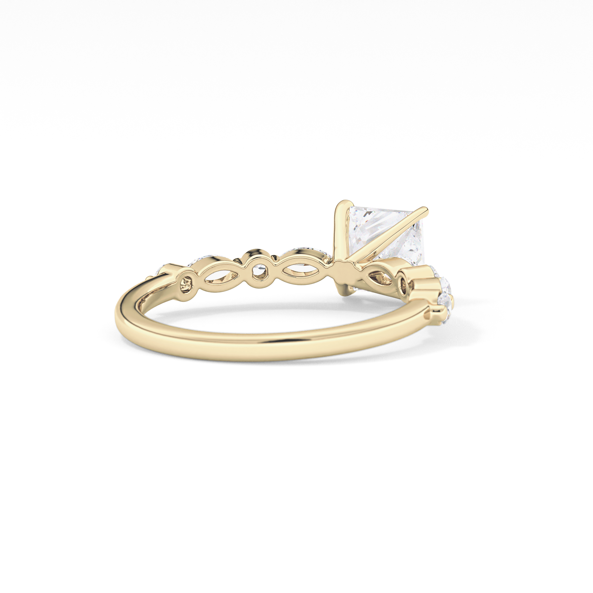 Princess Pave Lab Grown Diamond Engagement Ring