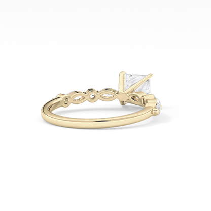 Princess Pave Lab Grown Diamond Engagement Ring