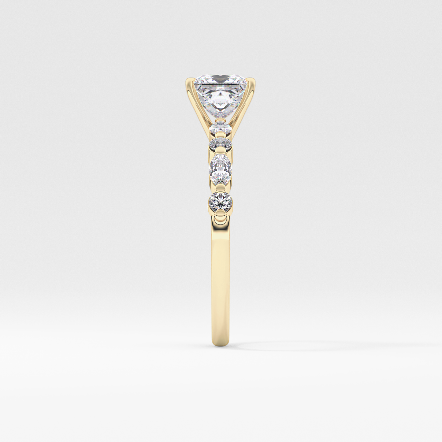 Princess Pave Lab Grown Diamond Engagement Ring