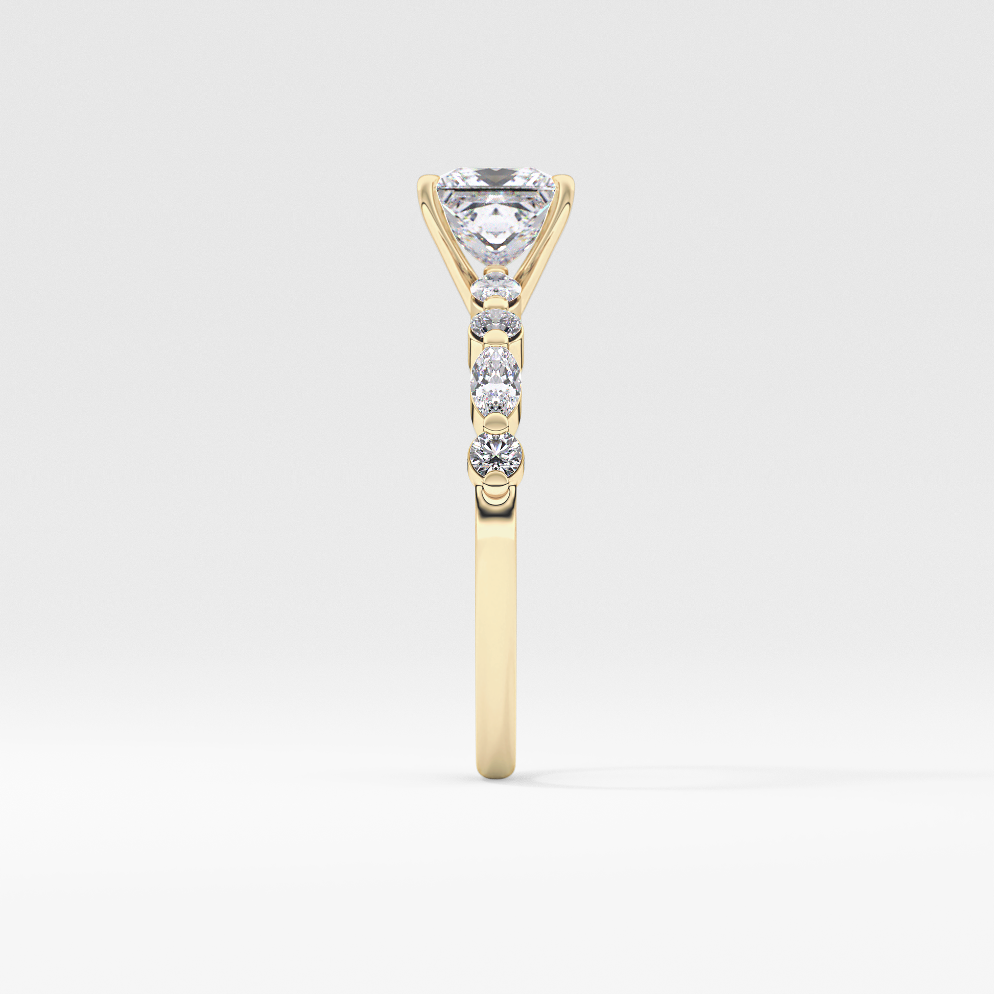 Princess Pave Lab Grown Diamond Engagement Ring