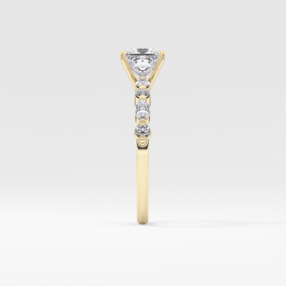 Princess Pave Lab Grown Diamond Engagement Ring