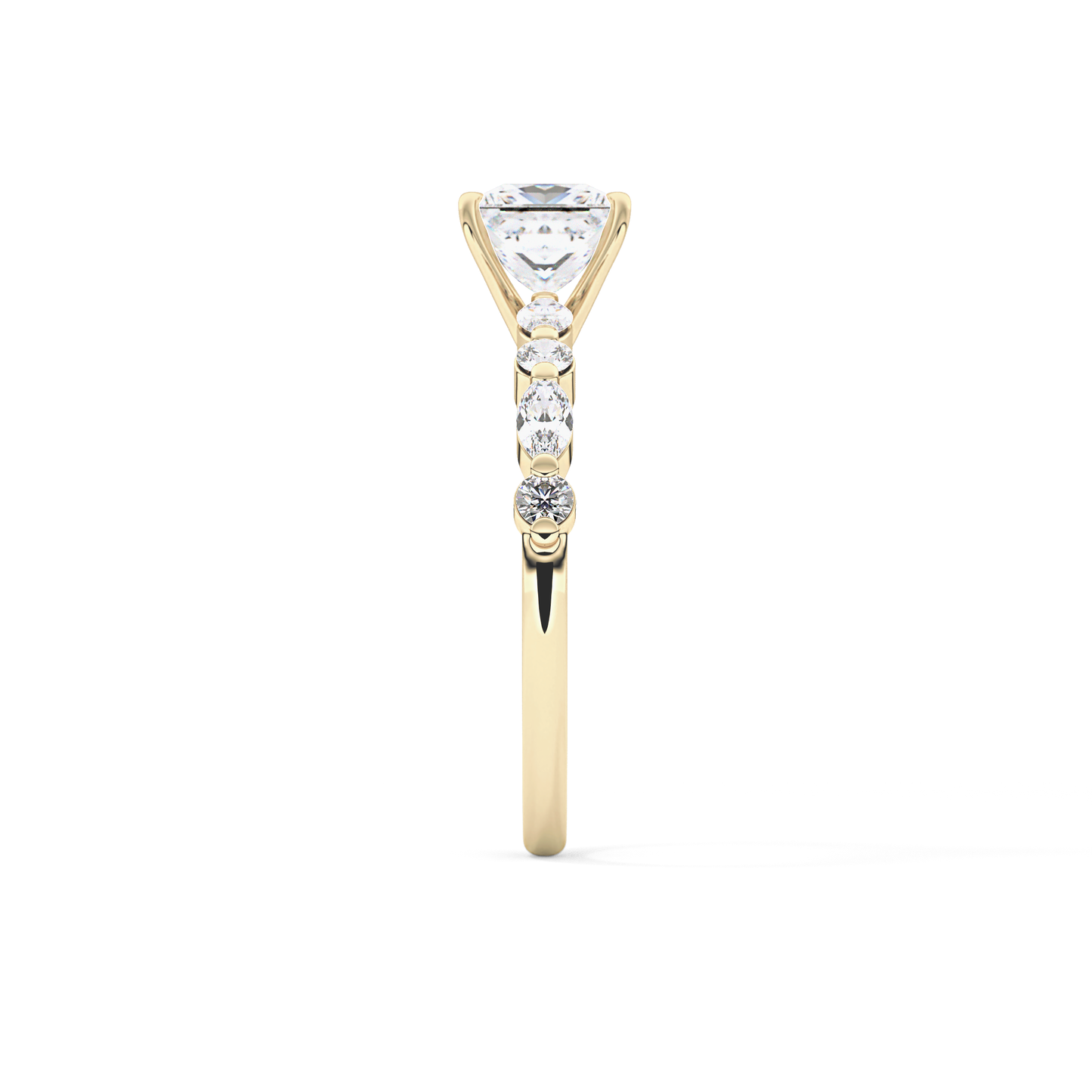 Princess Pave Lab Grown Diamond Engagement Ring