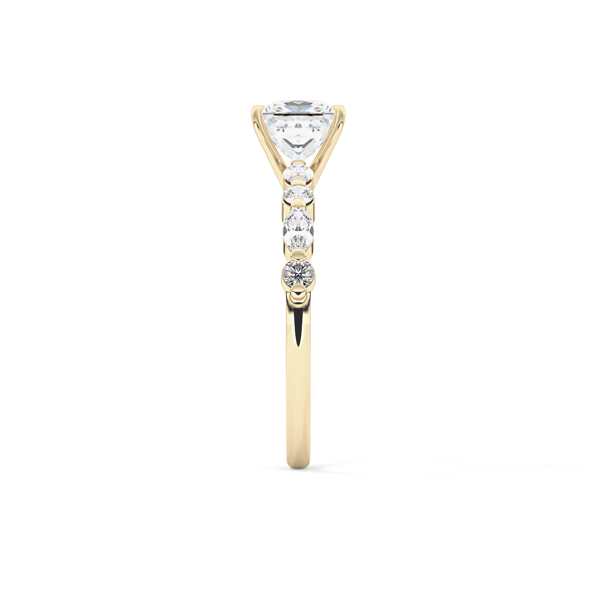 Princess Pave Lab Grown Diamond Engagement Ring