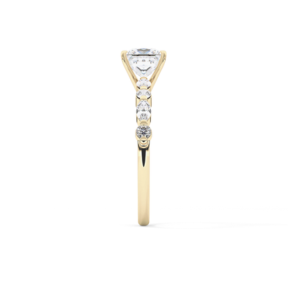 Princess Pave Lab Grown Diamond Engagement Ring