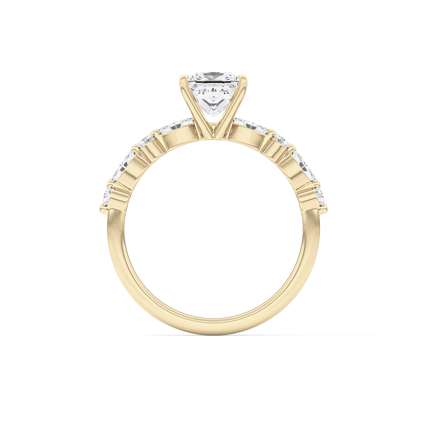 Princess Pave Lab Grown Diamond Engagement Ring