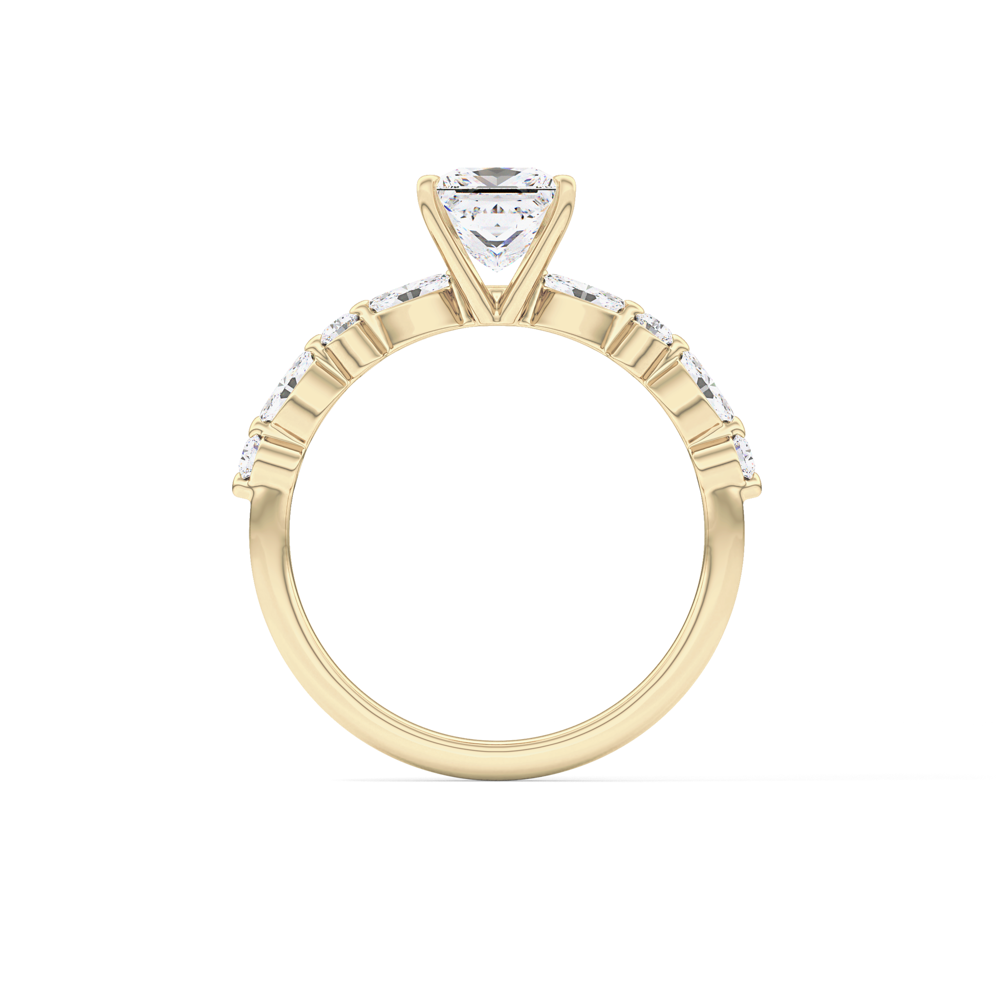 Princess Pave Lab Grown Diamond Engagement Ring