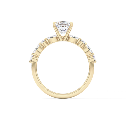 Princess Pave Lab Grown Diamond Engagement Ring