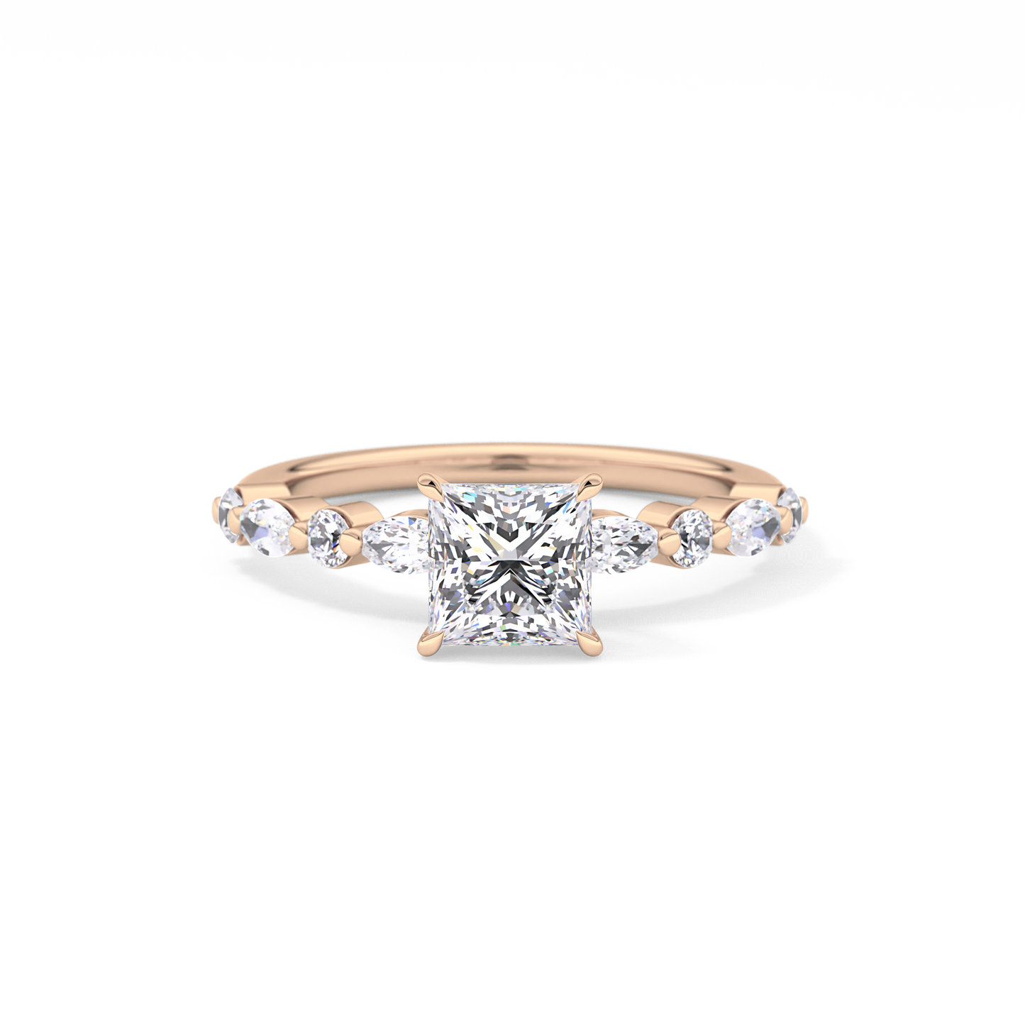 Princess Pave Lab Grown Diamond Engagement Ring