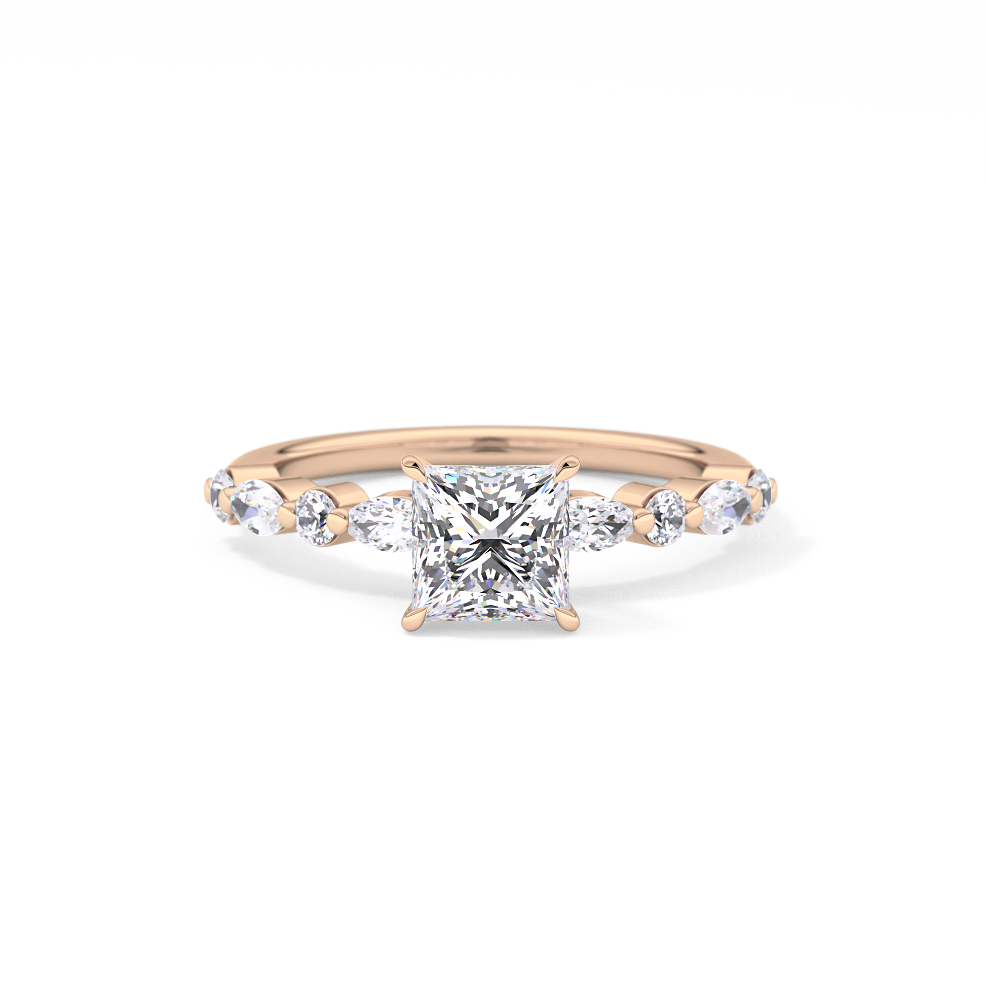 Princess Pave Lab Grown Diamond Engagement Ring