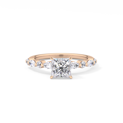 Princess Pave Lab Grown Diamond Engagement Ring