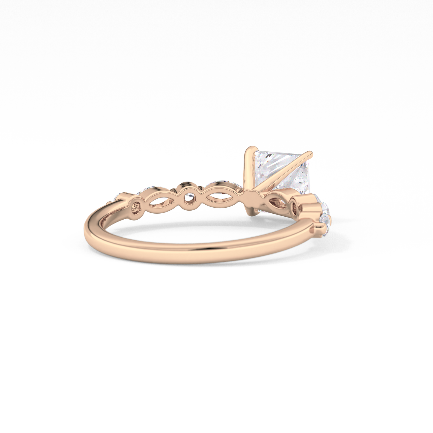 Princess Pave Lab Grown Diamond Engagement Ring