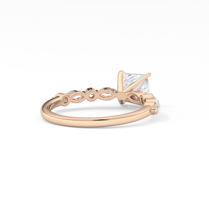 Princess Pave Lab Grown Diamond Engagement Ring