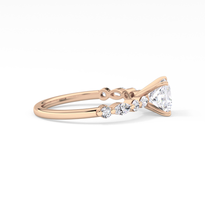 Princess Pave Lab Grown Diamond Engagement Ring