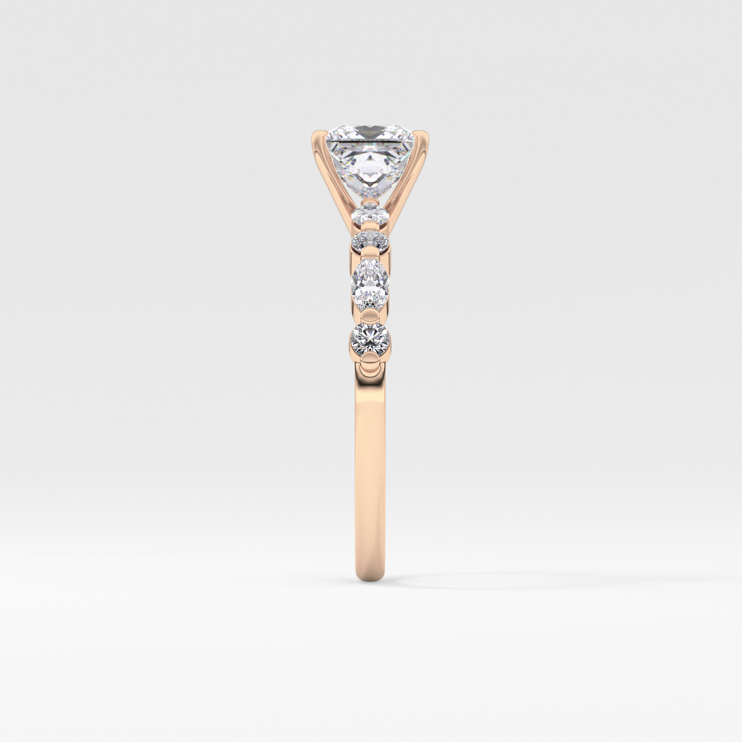 Princess Pave Lab Grown Diamond Engagement Ring
