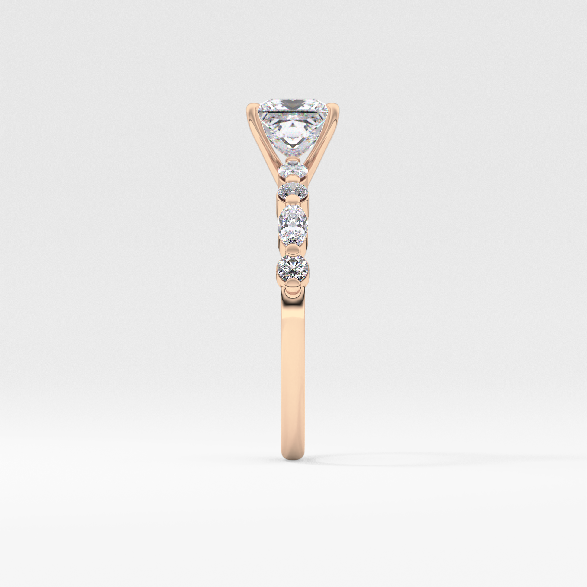 Princess Pave Lab Grown Diamond Engagement Ring