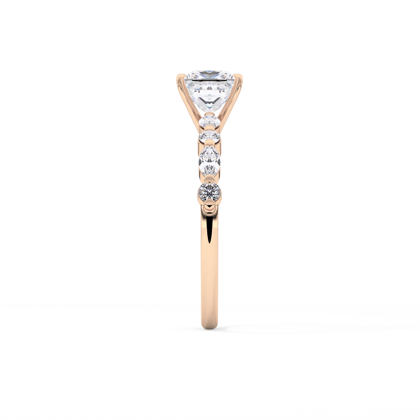 Princess Pave Lab Grown Diamond Engagement Ring