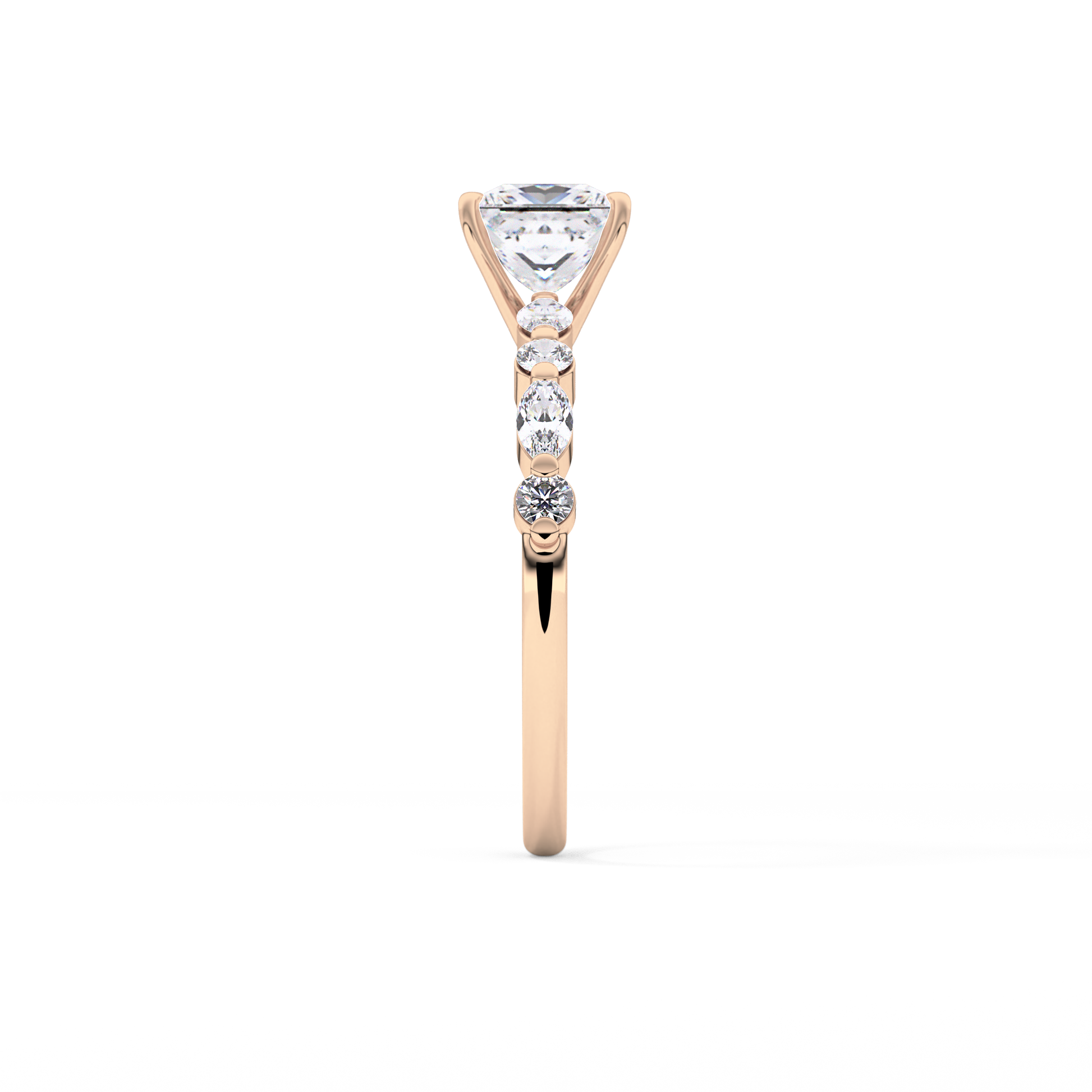 Princess Pave Lab Grown Diamond Engagement Ring