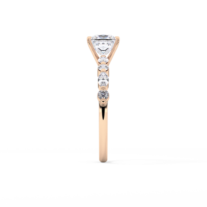 Princess Pave Lab Grown Diamond Engagement Ring