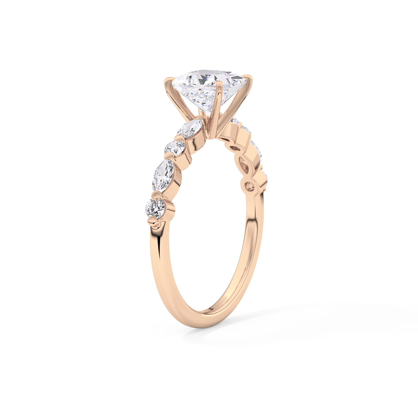 Princess Pave Lab Grown Diamond Engagement Ring