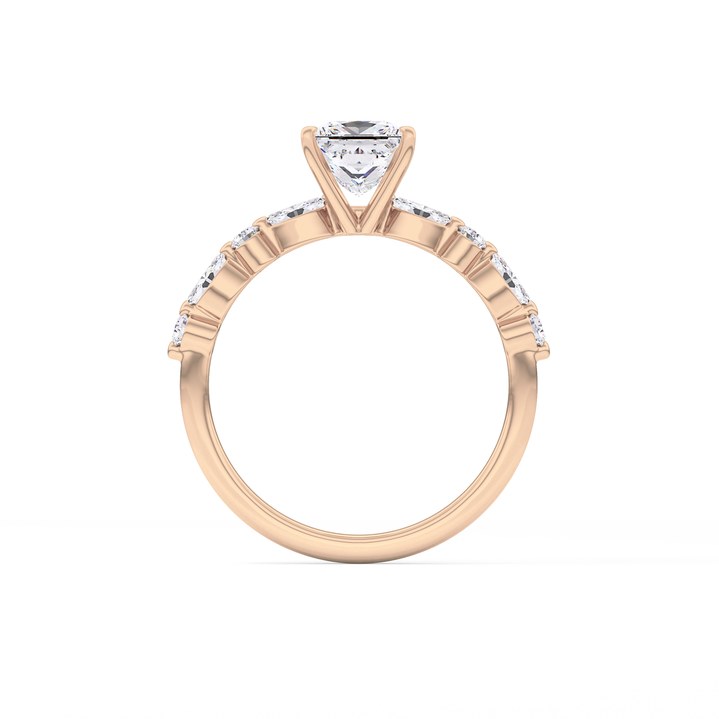 Princess Pave Lab Grown Diamond Engagement Ring