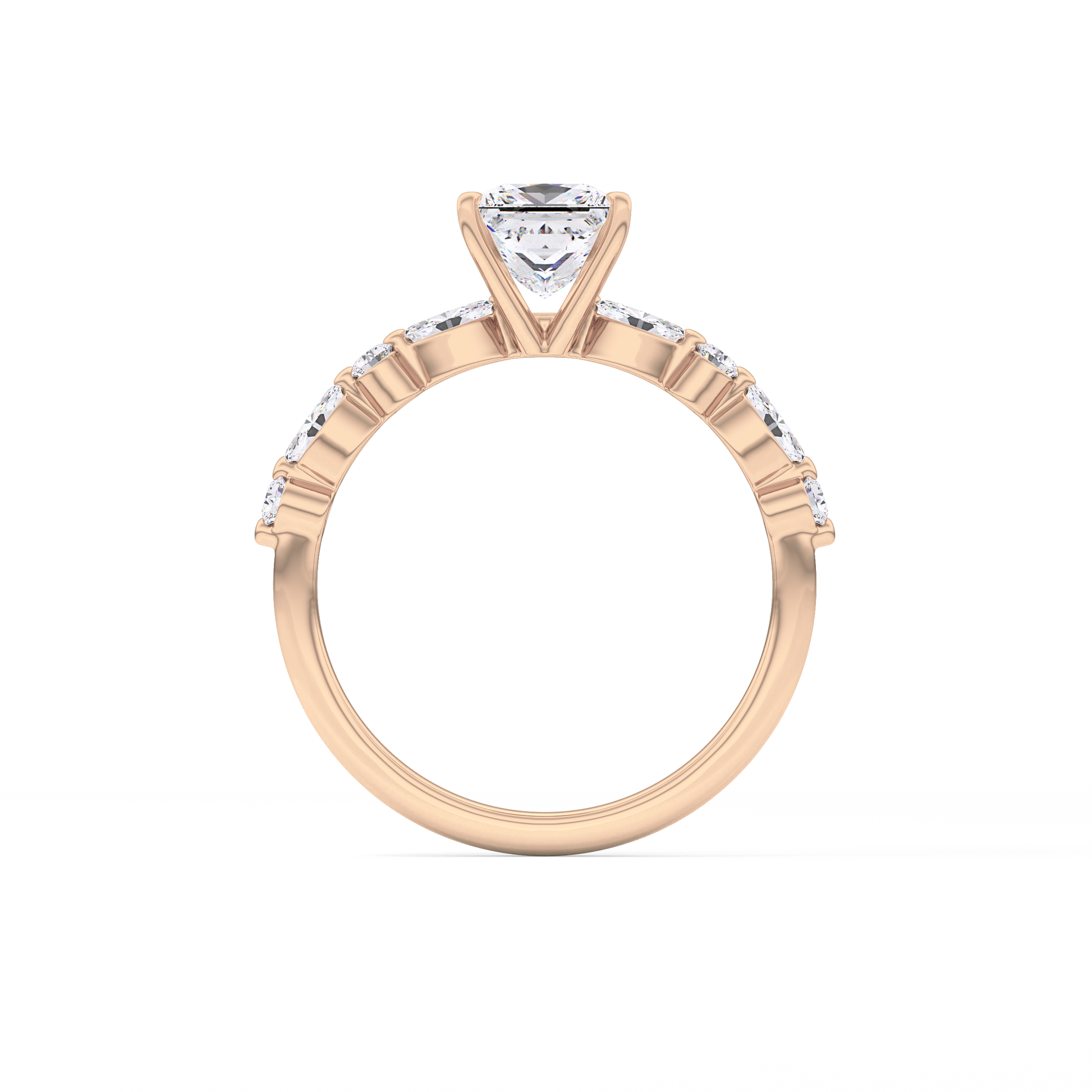 Princess Pave Lab Grown Diamond Engagement Ring