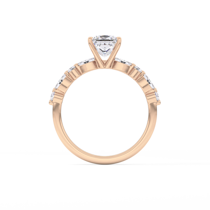 Princess Pave Lab Grown Diamond Engagement Ring