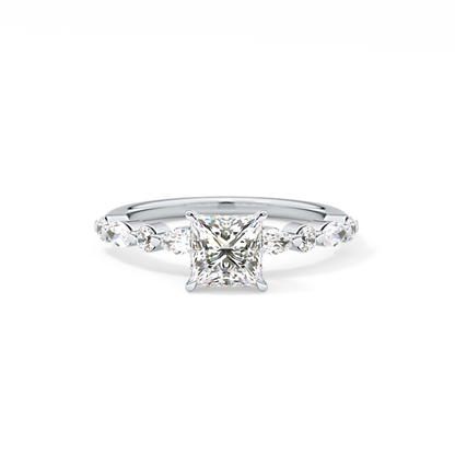 Princess Pave Lab Grown Diamond Engagement Ring