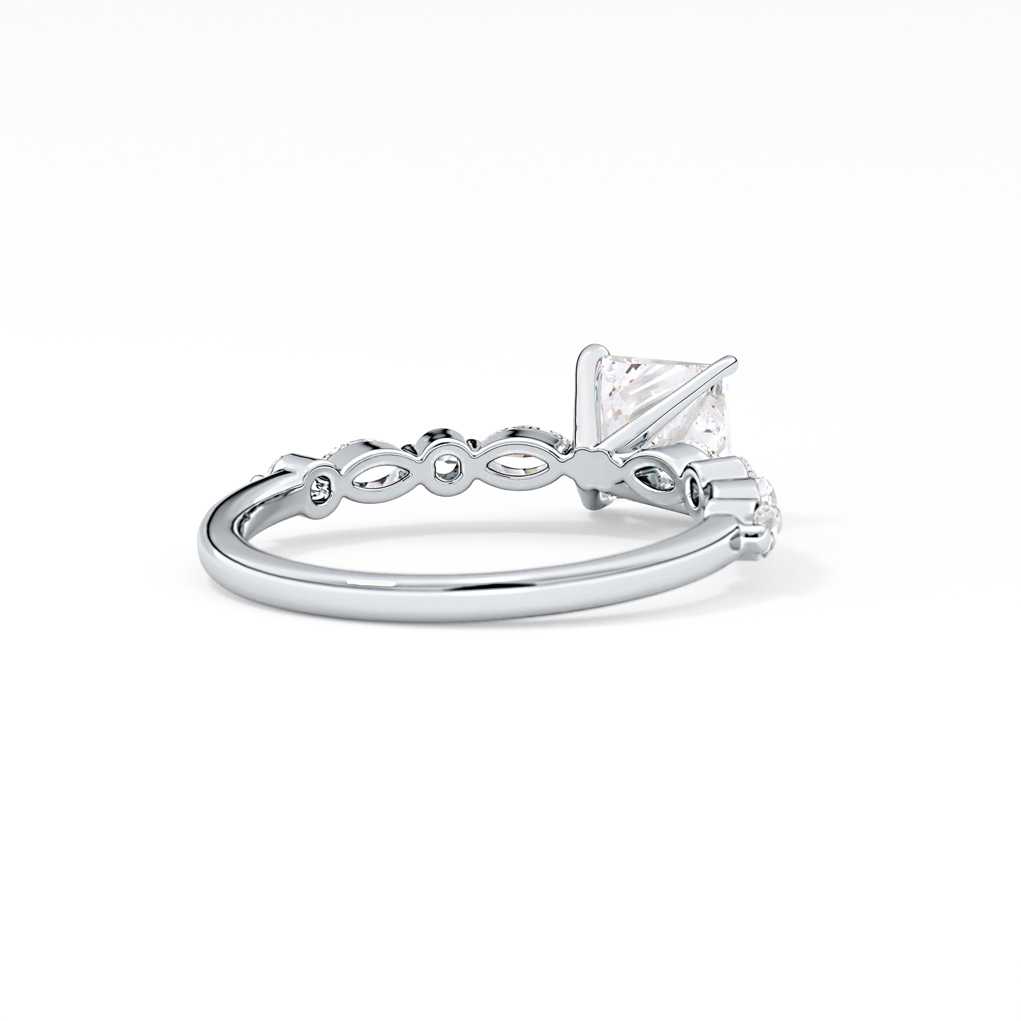 Princess Pave Lab Grown Diamond Engagement Ring