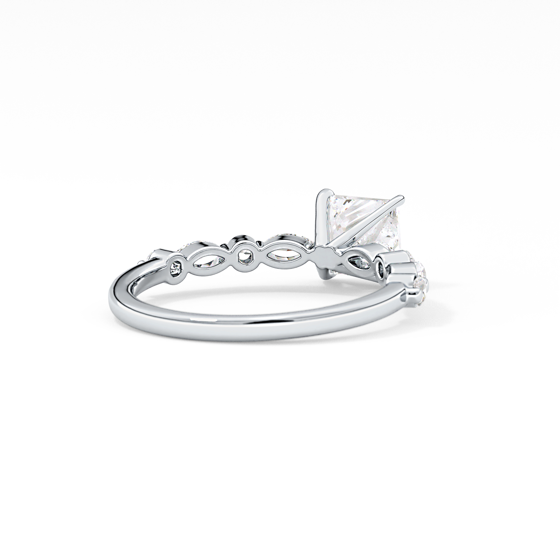 Princess Pave Lab Grown Diamond Engagement Ring