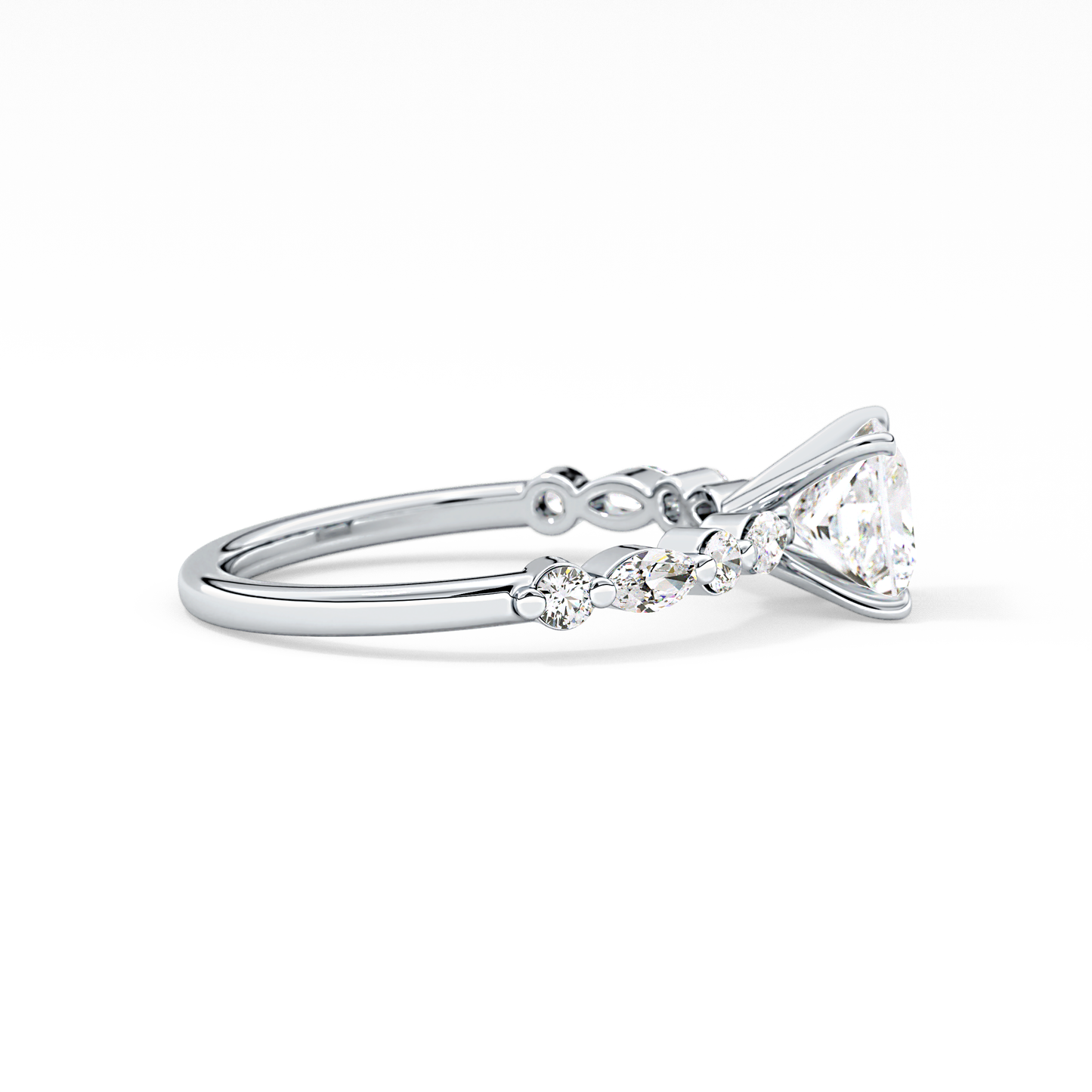 Princess Pave Lab Grown Diamond Engagement Ring