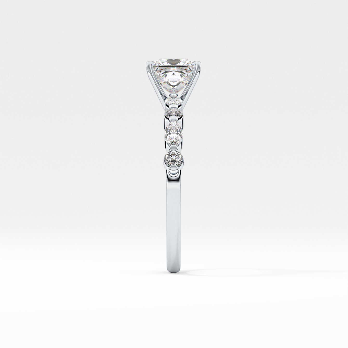 Princess Pave Lab Grown Diamond Engagement Ring