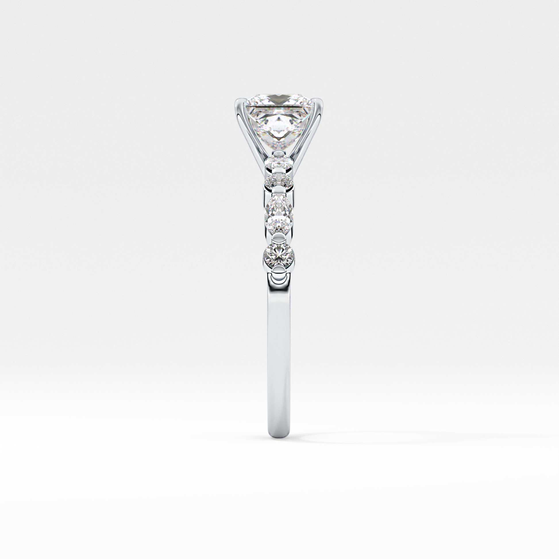 Princess Pave Lab Grown Diamond Engagement Ring