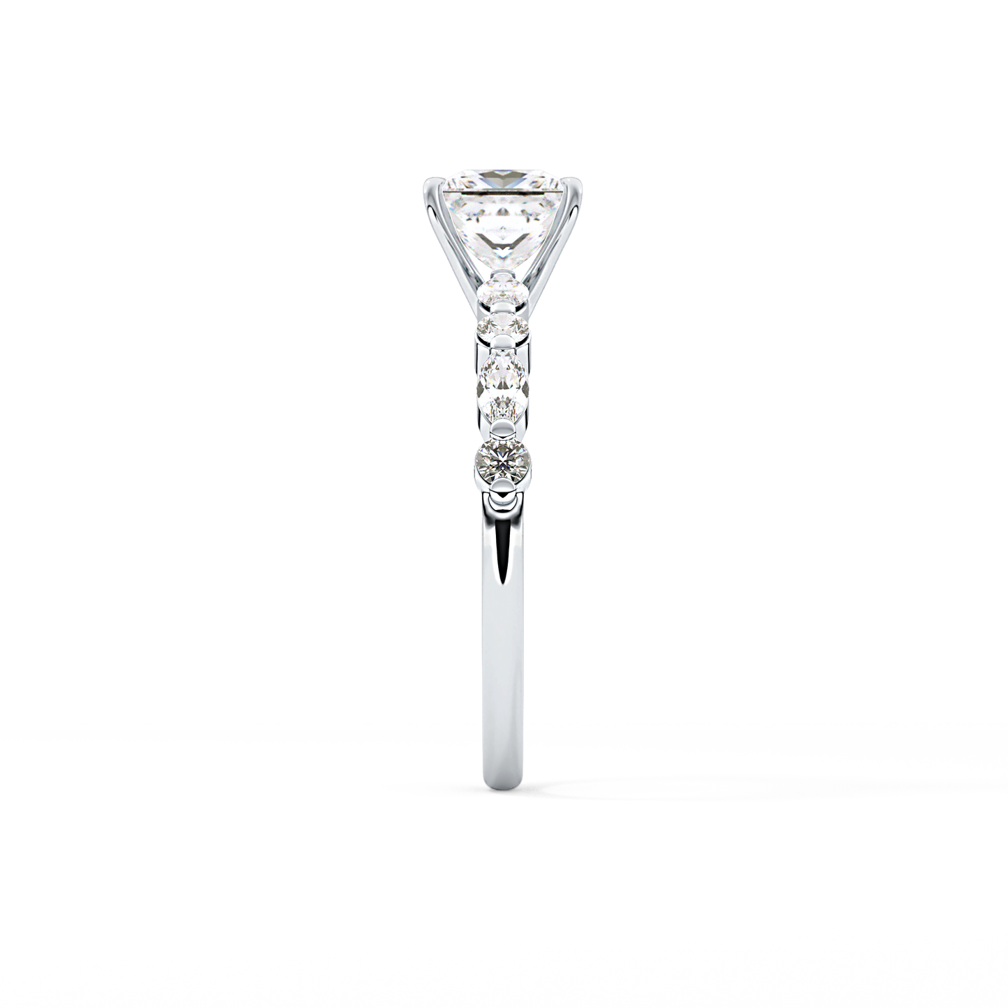 Princess Pave Lab Grown Diamond Engagement Ring