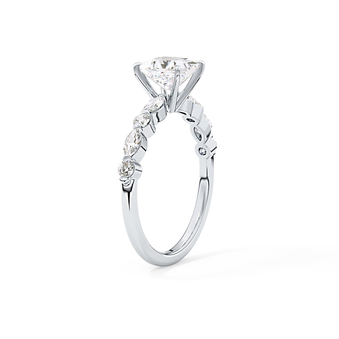 Princess Pave Lab Grown Diamond Engagement Ring