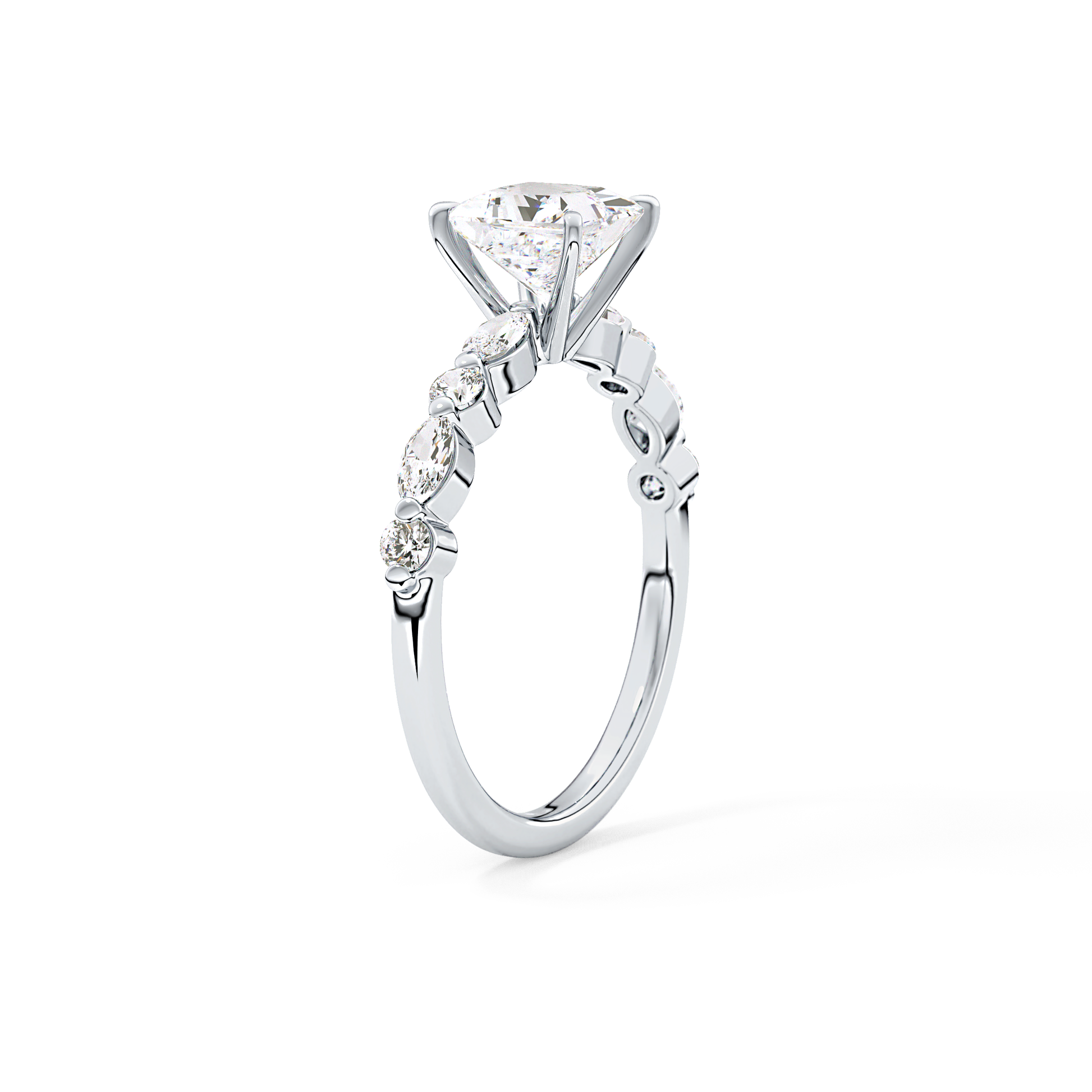 Princess Pave Lab Grown Diamond Engagement Ring