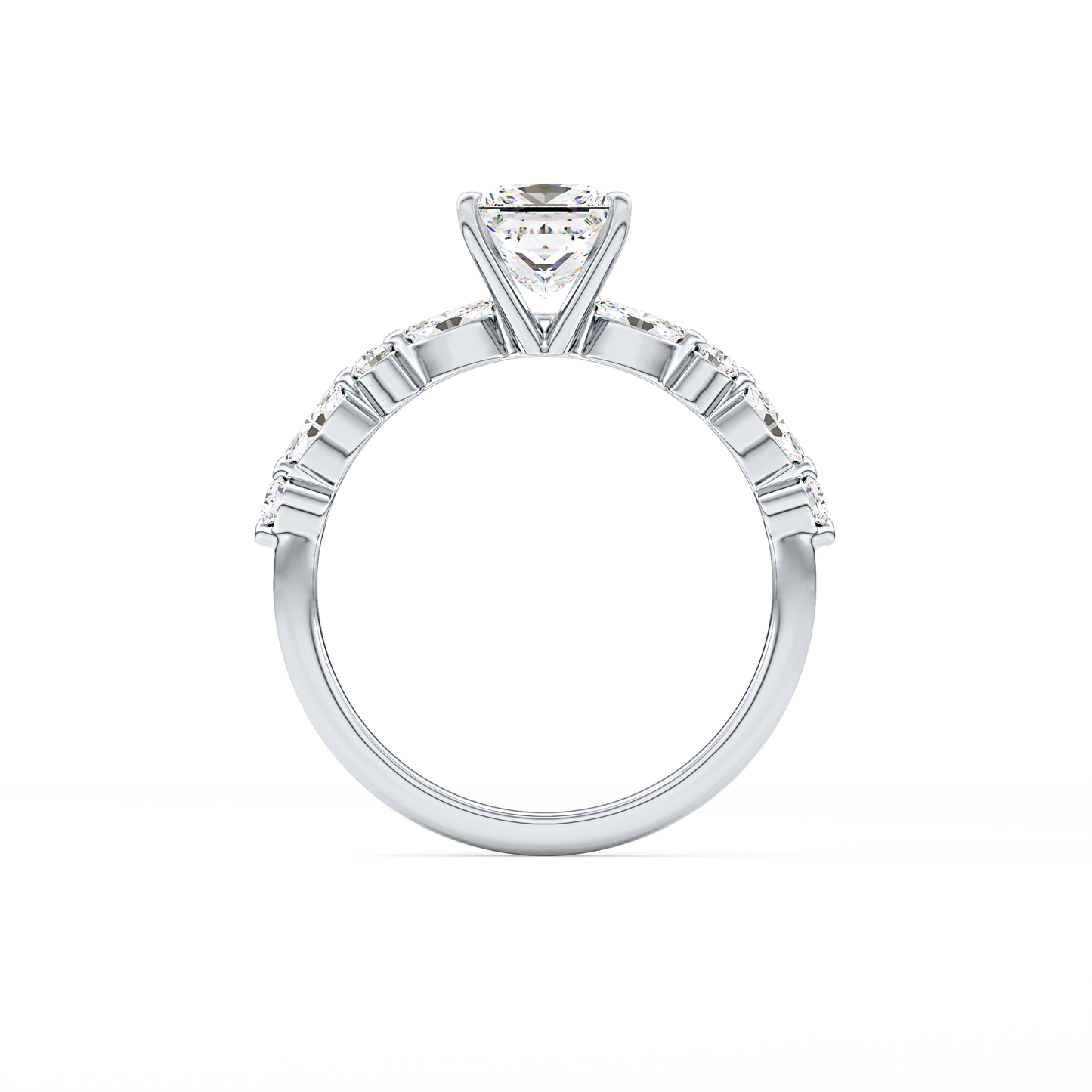 Princess Pave Lab Grown Diamond Engagement Ring