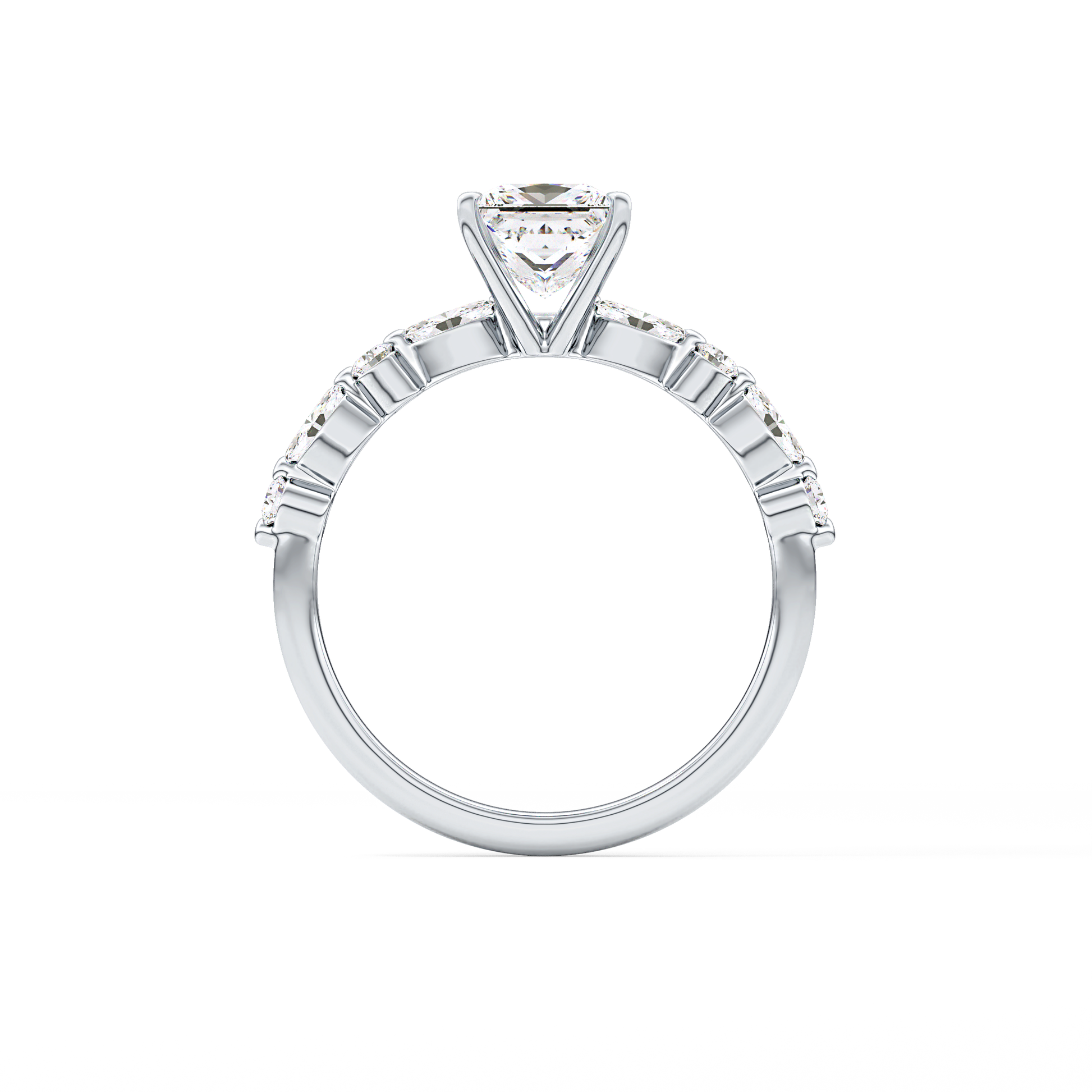 Princess Pave Lab Grown Diamond Engagement Ring