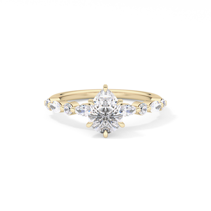 Pear Pave Lab Grown Diamond Engagement Ring
