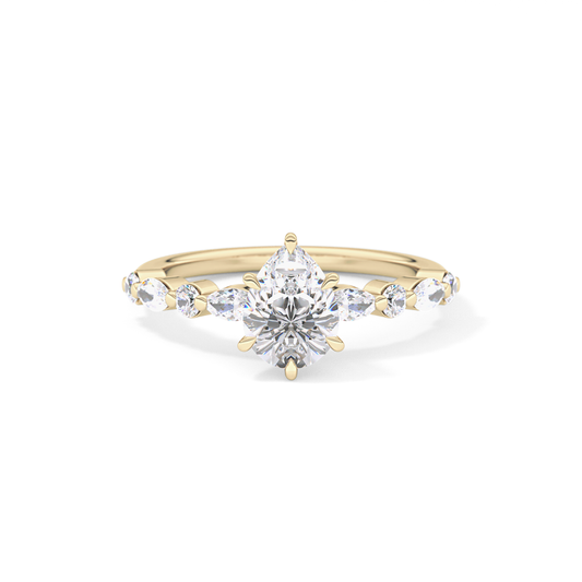 Pear Pave Lab Grown Diamond Engagement Ring