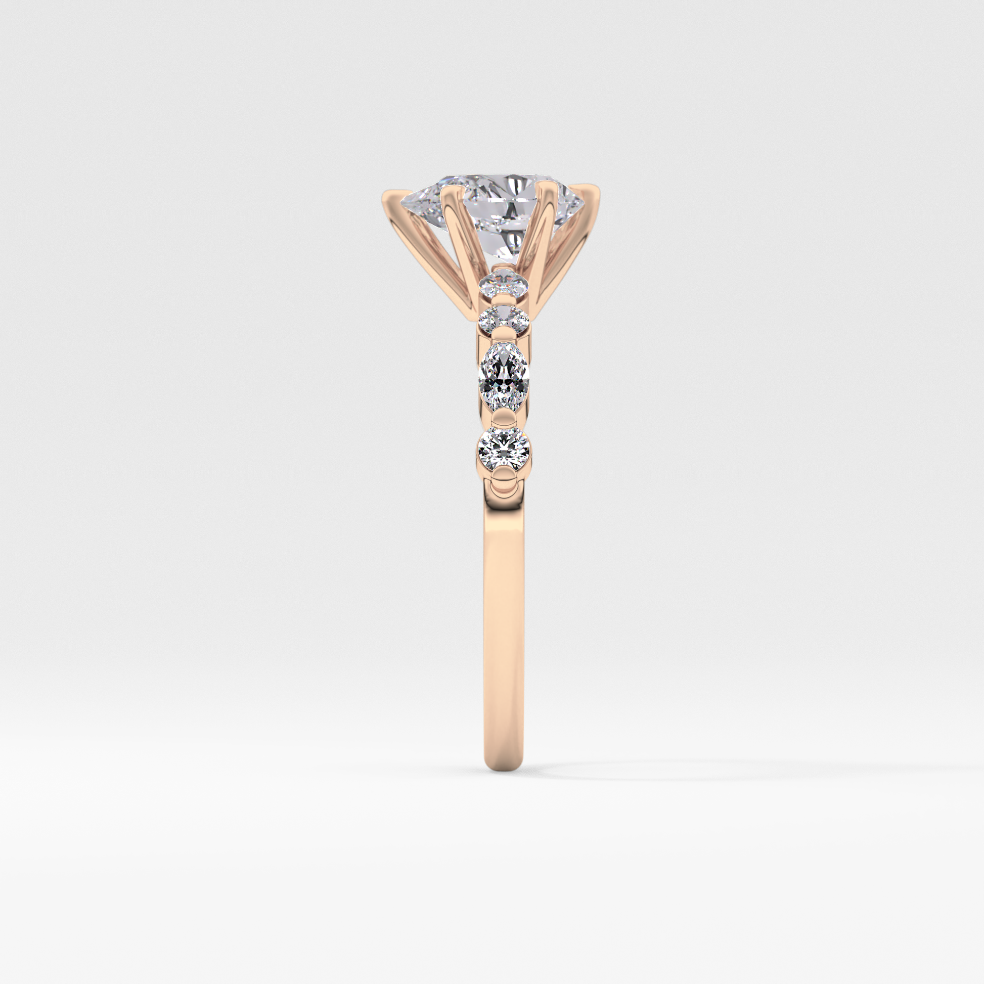 Pear Pave Lab Grown Diamond Engagement Ring