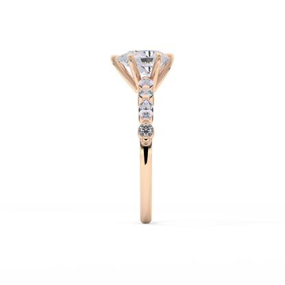 Pear Pave Lab Grown Diamond Engagement Ring