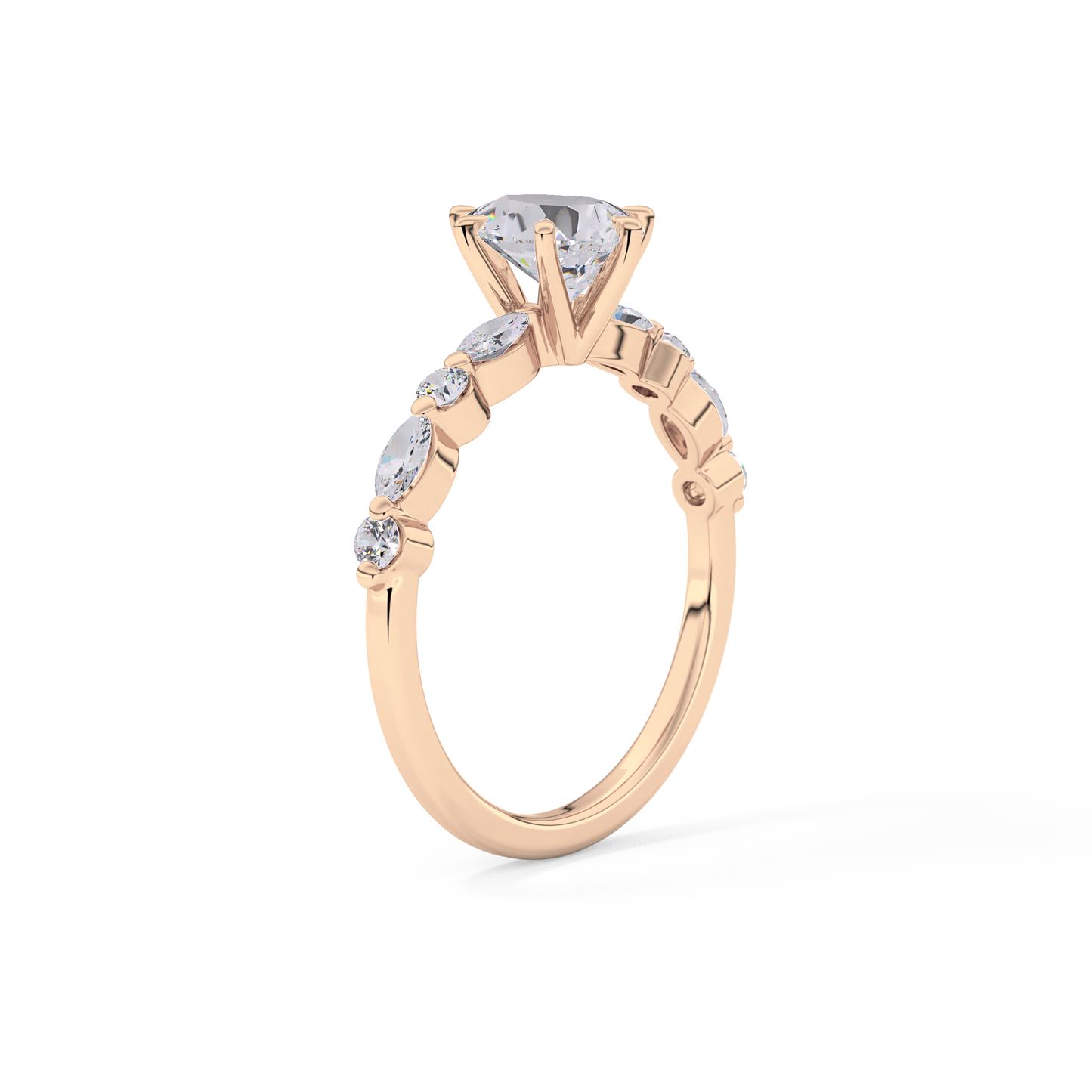 Pear Pave Lab Grown Diamond Engagement Ring