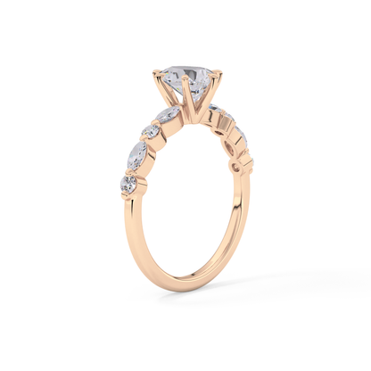 Pear Pave Lab Grown Diamond Engagement Ring