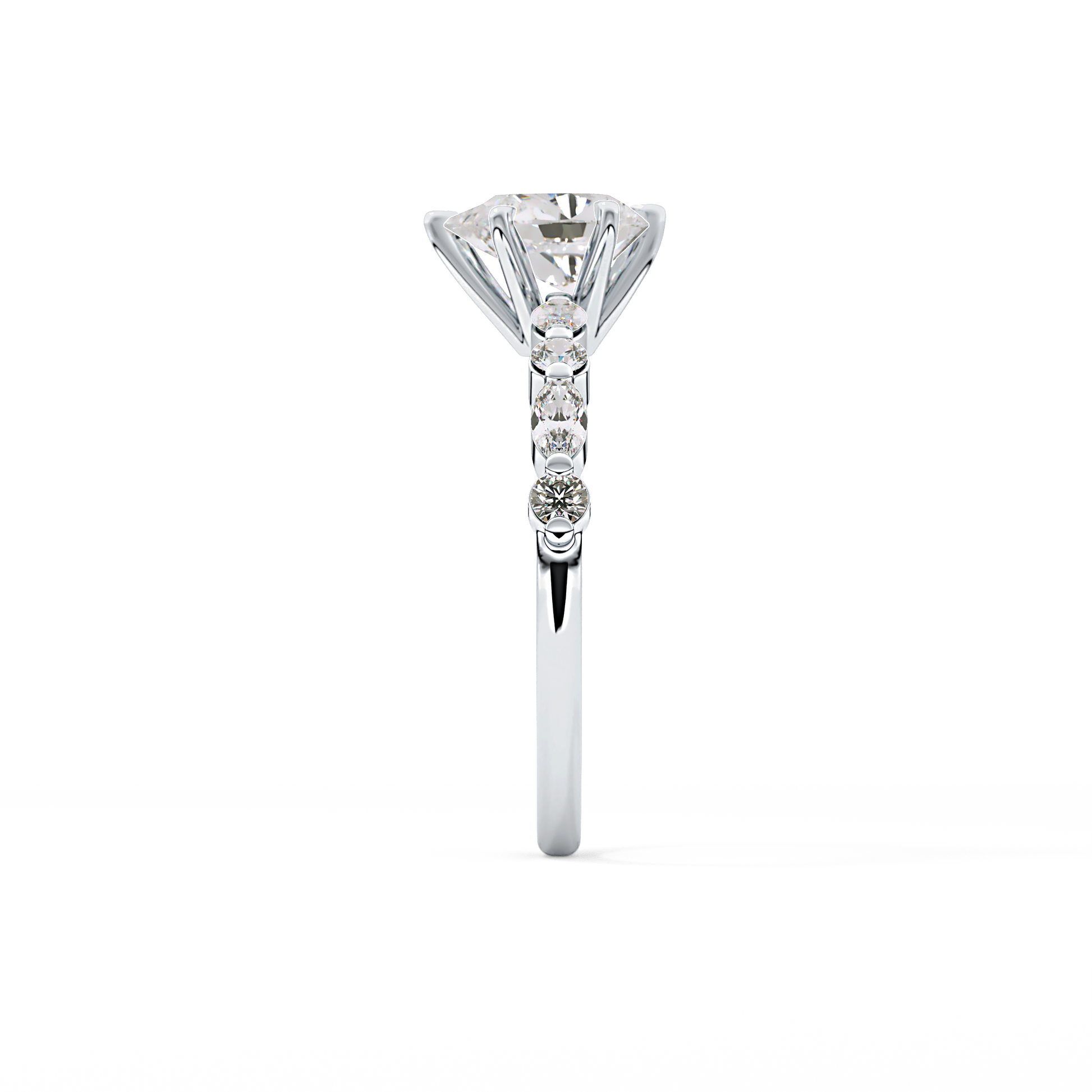 Pear Pave Lab Grown Diamond Engagement Ring