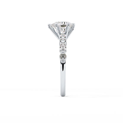Pear Pave Lab Grown Diamond Engagement Ring