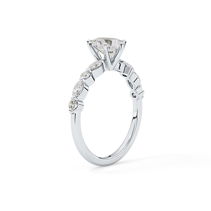 Pear Pave Lab Grown Diamond Engagement Ring